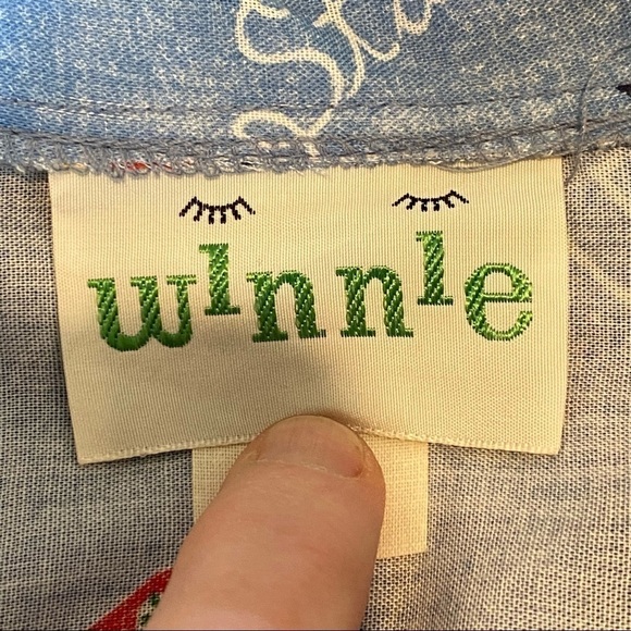 Vintage 70’s Winnie Womens Smocked Cottage Core All Over Print Blouse 15 / 16 - Picture 9 of 9